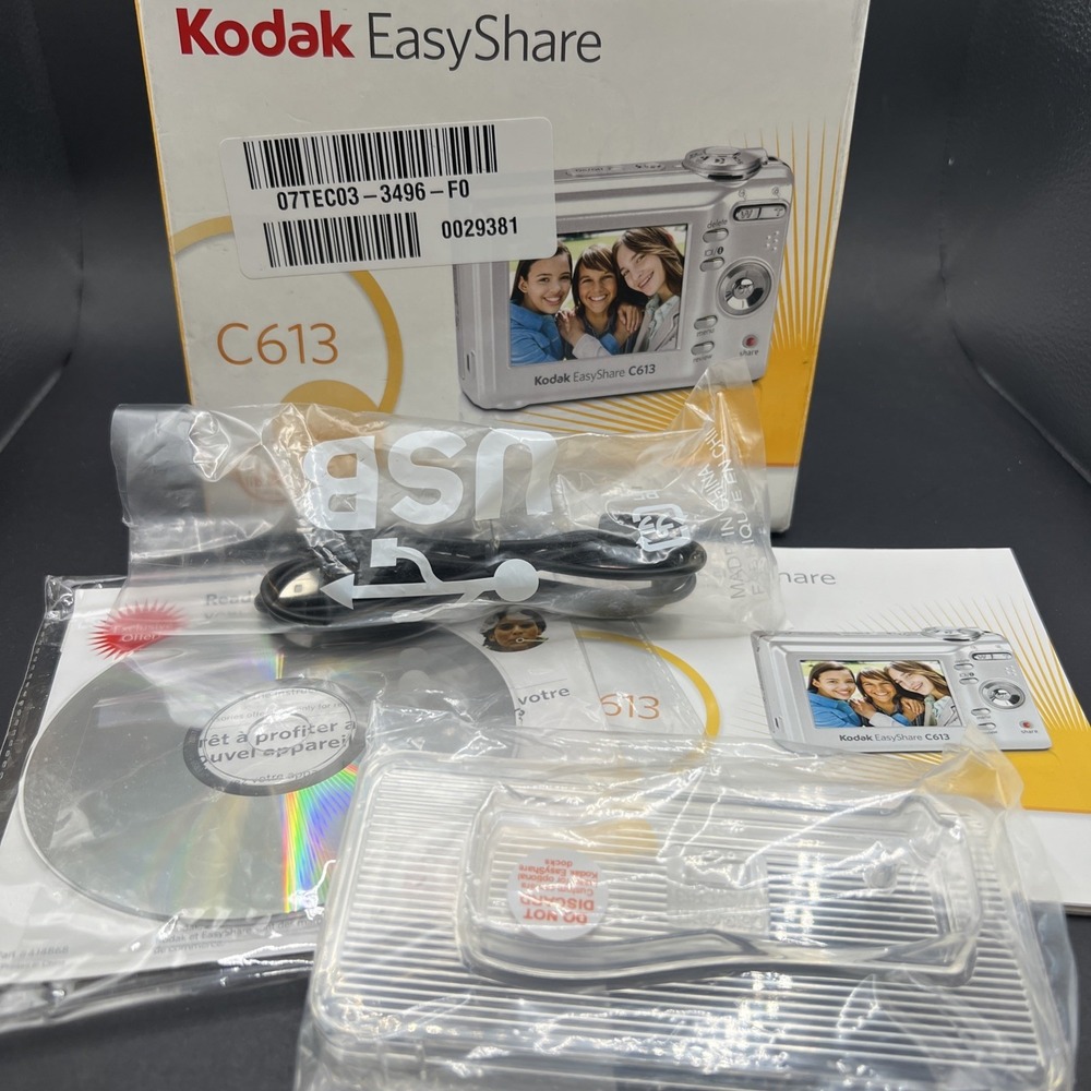 Kodak EasyShare C613 Box, Software, Dock Insert, Data Transfer Cable - NO CAMERA